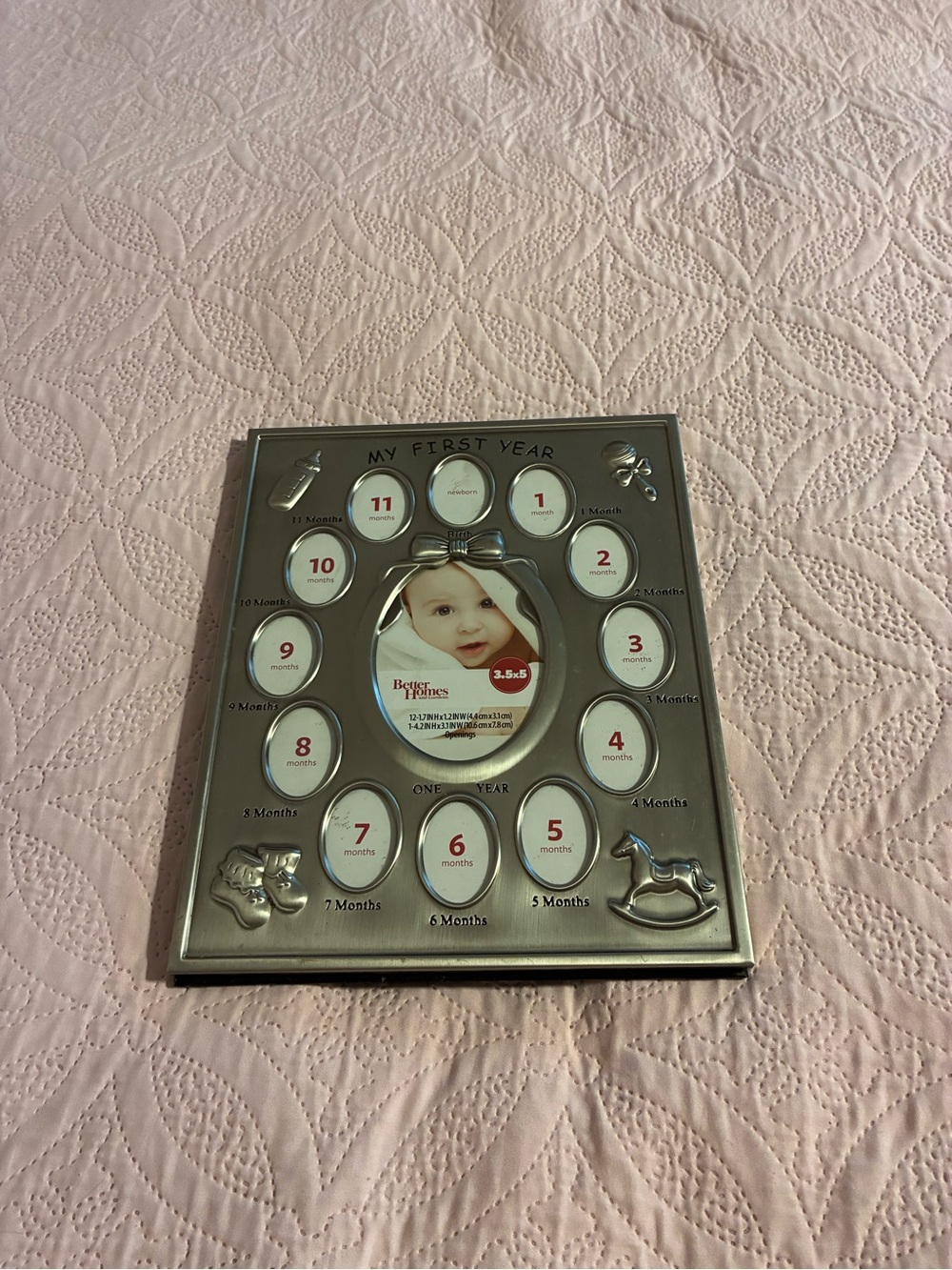 Better Homes And Gardens Silver 'My First Year' Baby Frame
